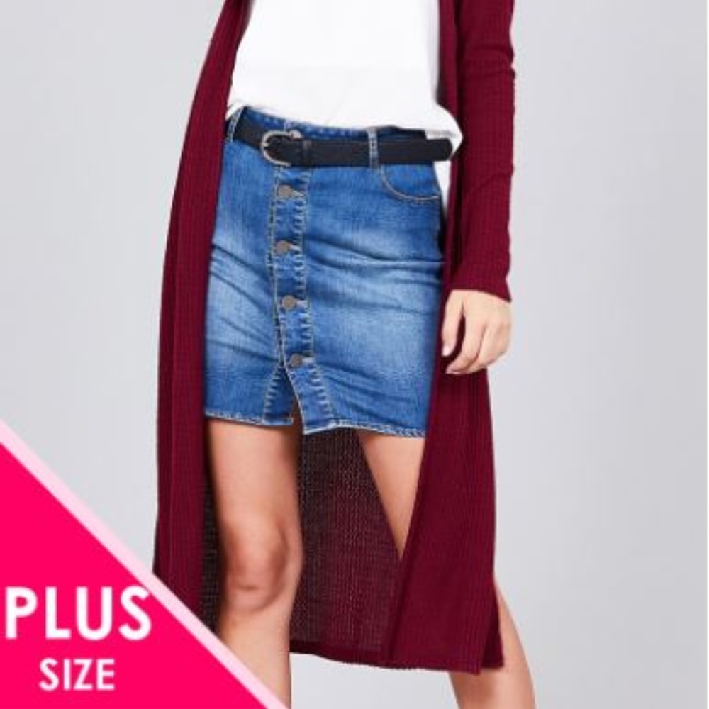 Waffle Knit Long Slit Cardigan !